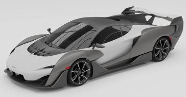 Tangerang, Banten. 18 Aralık 2023, Mclaren Sabre 'ın izole edilmiş arka planda 3 boyutlu canlandırması.