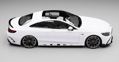 İzole edilmiş arkaplanda 3D Brabus Coupe 800 çizimi