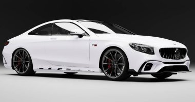 İzole edilmiş arkaplanda 3D Brabus Coupe 800 çizimi