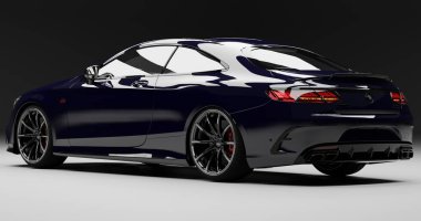 İzole edilmiş arkaplanda 3D Brabus Coupe 800 çizimi