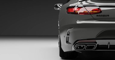 İzole edilmiş arkaplanda 3D Brabus Coupe 800 çizimi