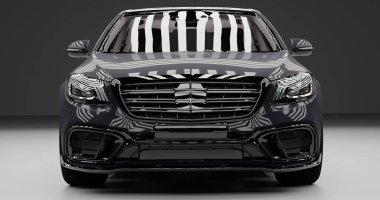 İzole edilmiş arkaplanda Mercedes Benz S65 'in 3d canlandırması