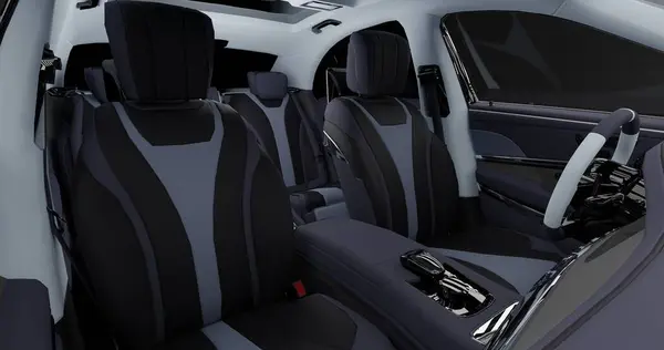 İzole edilmiş arkaplanda Mercedes Benz S65 'in 3d canlandırması