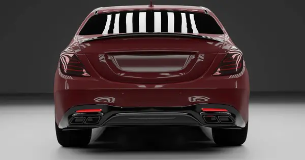 İzole edilmiş arkaplanda Mercedes Benz S65 'in 3d canlandırması