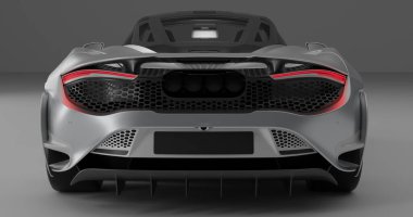 İzole edilmiş arkaplanda Mclaren 765 LT 3D görüntüleme