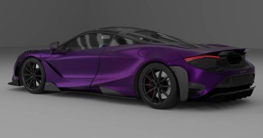 İzole edilmiş arkaplanda Mclaren 765 LT 3D görüntüleme