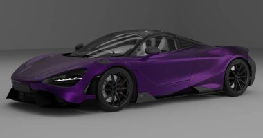 İzole edilmiş arkaplanda Mclaren 765 LT 3D görüntüleme