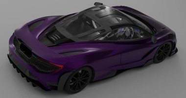 İzole edilmiş arkaplanda Mclaren 765 LT 3D görüntüleme