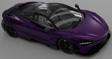 İzole edilmiş arkaplanda Mclaren 765 LT 3D görüntüleme