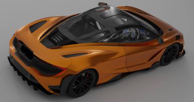 İzole edilmiş arkaplanda Mclaren 765 LT 3D görüntüleme