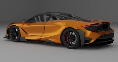 İzole edilmiş arkaplanda Mclaren 765 LT 3D görüntüleme