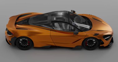 İzole edilmiş arkaplanda Mclaren 765 LT 3D görüntüleme