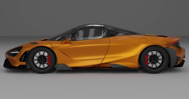 İzole edilmiş arkaplanda Mclaren 765 LT 3D görüntüleme