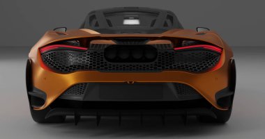 İzole edilmiş arkaplanda Mclaren 765 LT 3D görüntüleme