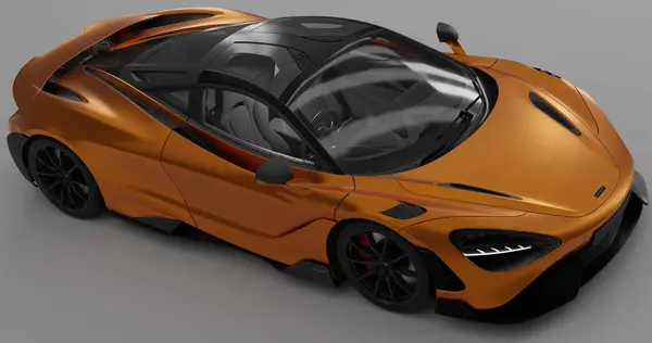 İzole edilmiş arkaplanda Mclaren 765 LT 3D görüntüleme