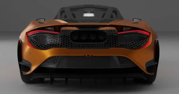 İzole edilmiş arkaplanda Mclaren 765 LT 3D görüntüleme