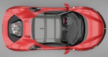 Ferrari SF90 Stradale 'in 3 boyutlu görüntülemesi izole edilmiş arka planda birden fazla renk ile