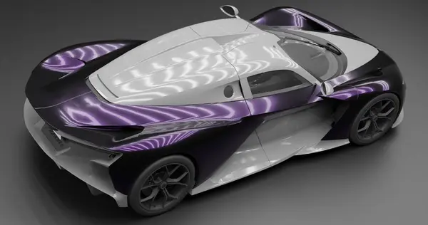 Zenvo Aurora 'nın 3 boyutlu tasviri 2026 sayılı kavram izole edilmiş arka plan