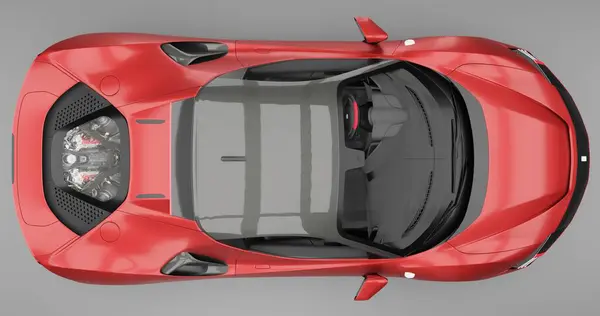 Ferrari SF90 Stradale 'in 3 boyutlu görüntülemesi izole edilmiş arka planda birden fazla renk ile