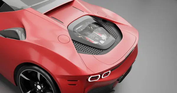 Ferrari SF90 Stradale 'in 3 boyutlu görüntülemesi izole edilmiş arka planda birden fazla renk ile