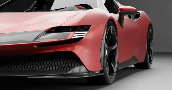 Ferrari SF90 Stradale 'in 3 boyutlu görüntülemesi izole edilmiş arka planda birden fazla renk ile