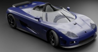 3D rendering of Koenigsegg CCX Cabriolet clipart