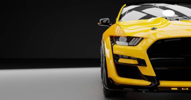 Shelby Kobra GT500 izole arkaplan üzerine