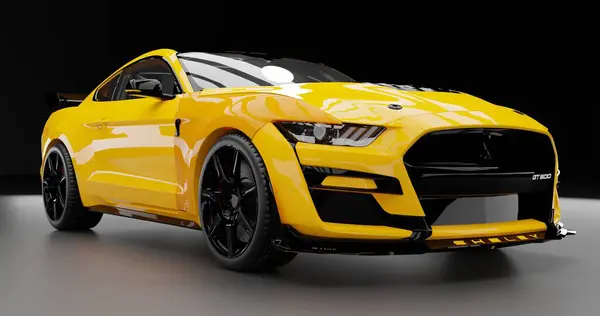 Shelby Kobra GT500 izole arkaplan üzerine