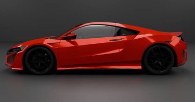 3d Render Acura NSX 2017 izole arkaplan