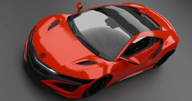 3d Render Acura NSX 2017 izole arkaplan