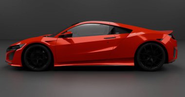 3d Render Acura NSX 2017 izole arkaplan