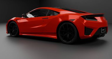 3d Render Acura NSX 2017 izole arkaplan
