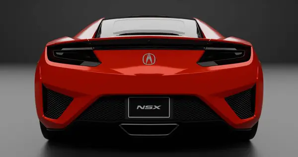 3d Render Acura NSX 2017 izole arkaplan