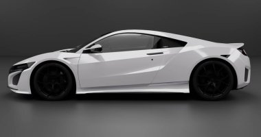 3d Render Acura NSX 2017 izole arkaplan