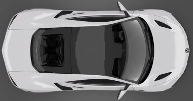 3d Render Acura NSX 2017 izole arkaplan