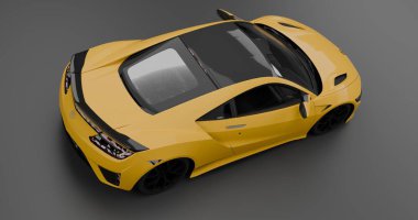 İzole edilmiş arkaplan üzerinde Acura NSX 2020 'nin 3B canlandırması