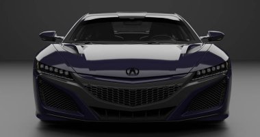 İzole edilmiş arkaplan üzerinde Acura NSX 2020 'nin 3B canlandırması