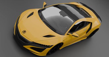 İzole edilmiş arkaplan üzerinde Acura NSX 2020 'nin 3B canlandırması