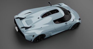 İzole edilmiş arkaplanda Koenigsegg Jesko 'nun 3B canlandırması