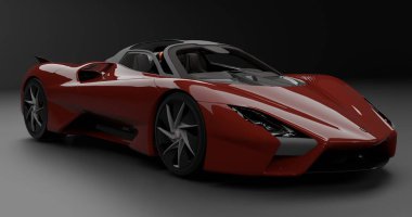 İzole edilmiş arkaplan üzerine SSC Tuatara 2019 'un 3B canlandırması