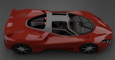 İzole edilmiş arkaplan üzerine SSC Tuatara 2019 'un 3B canlandırması