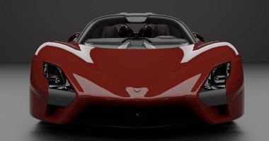 İzole edilmiş arkaplan üzerine SSC Tuatara 2019 'un 3B canlandırması