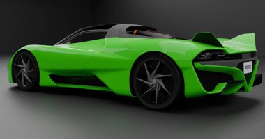 3D rendering of SSC Tuatara 2019 on isolated background clipart