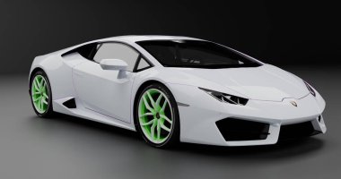 Lamborghini Huracan LP580 'in 3D görüntüsü