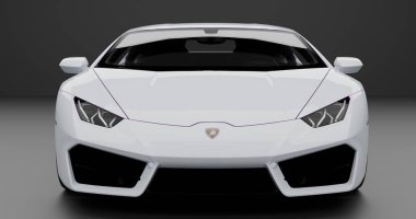 Lamborghini Huracan LP580 'in 3D görüntüsü