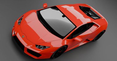 Lamborghini Huracan LP580 'in 3D görüntüsü