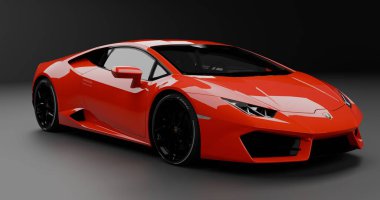 Lamborghini Huracan LP580 'in 3D görüntüsü