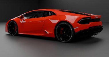 Lamborghini Huracan LP580 'in 3D görüntüsü
