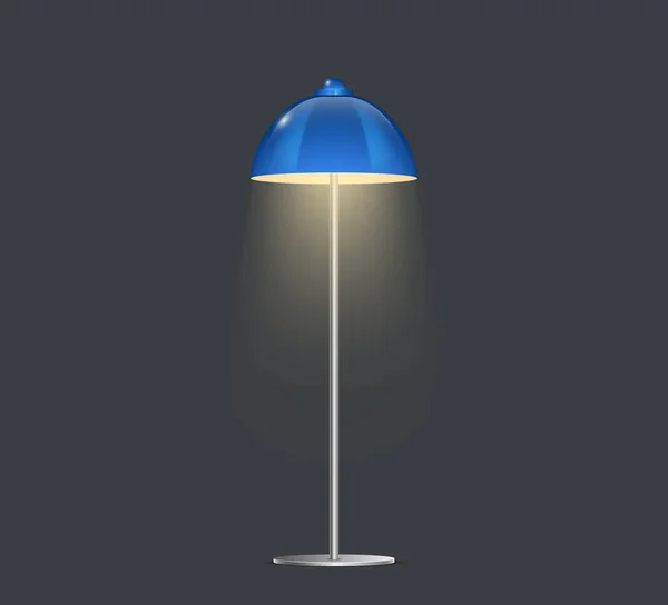 Lampe Réaliste Éclairée Isolée Sur Fond Transparent Lampadaire Modèle Torche — Image vectorielle