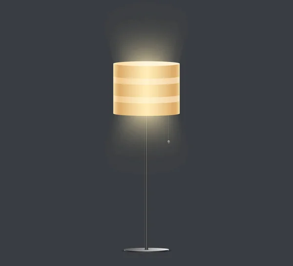 Lampadaire Lumineux Isolé Sur Fond Transparent Torche Électrique Moderne Pour — Image vectorielle